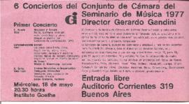 Programa Instituto Goethe 1977