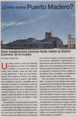 Siete instalaciones sonoras harán hablar al distrito business de la ciudad.