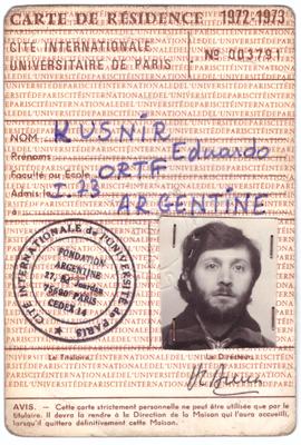 Carnet de residente Universidad de Paris