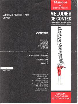 programa - BRINDIS I - Blanc-Mesnil-France