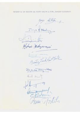 Recuerdo de lo Becarios del Bienio 1969/1970 al prof. Fernando Reichenbach