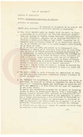 Informe Nº 2348-DE-77. S/ remisión fotocopias de títulos