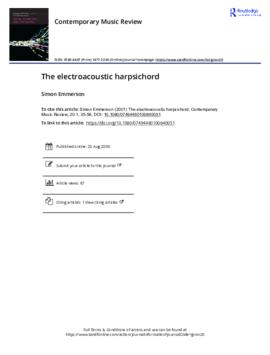 The electroacoustic harpsichord