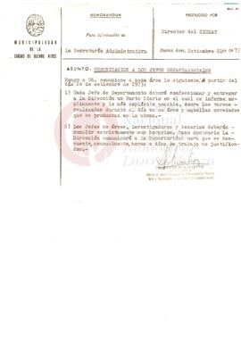 C.I.C.M.A.T. Comunicación a los Jefes Departamentales.