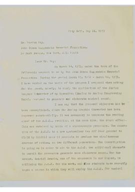 Carta de Fernando a Gordon Ray