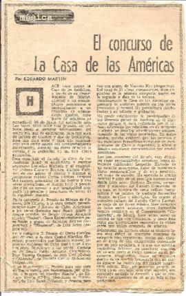 El Concurso de la casa de las Américas