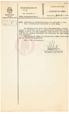 Memorandum No. 43