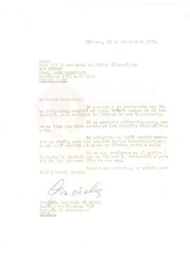 Carta de Graciela Castillo de Rojas a José Maranzano.