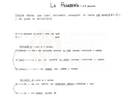 La Panadería. Versión para 4 instrumentos y percusión.