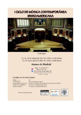 I Ciclo de Música Contemporánea. Ateneo de Madrid