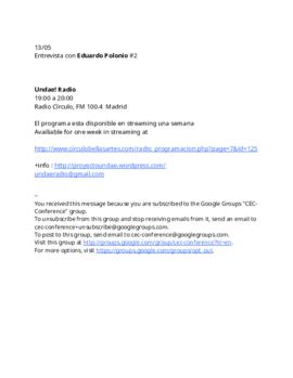 UNDAE! Program